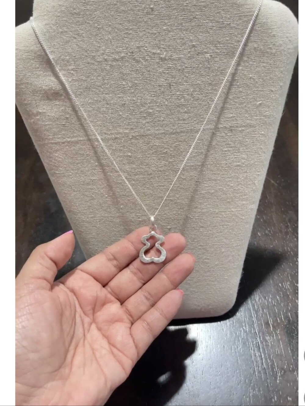Authentic Peruvian 950 Silver Teddy Bear Necklace 🧸✨​